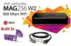 MAG 256 W2 Set-Top-Box MAG 256W2 with Built-in 600Mbps WIFI & HDMI Cable