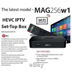 MAG 256 w1 Original Infomir IPTV Set Top Box 150 Mbps Wi-Fi Built in