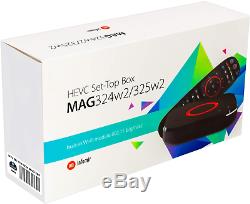 MAG 324w2 original Infomir & HB-DIGITAL IPTV SET TOP BOX Multimedia Player TV IP