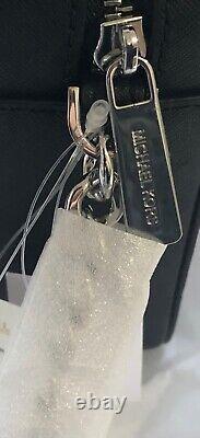 MICHAEL KORS Crossbody Bag in Black Silver Jet Set Item Classic Top Zip LAST ONE