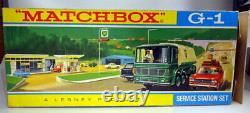 Matchbox G-1 Service Station Gift-Set 1968 top in Box mit rotem Fiat