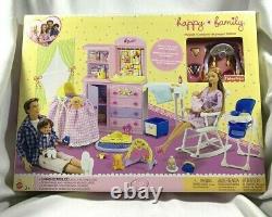 Mattel Nrfb 2002 Barbie Happy Family Nursery Play Set Damaged Box Top