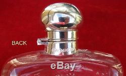 Mint Hand Etched Crystal Pocket Flask Setsterling Topmatching Shot Glassboxed