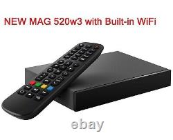 NEW MAG 520w3 with Built-in Wi-Fi Infomir IPTV Set Top Box 4K HDMI 420 UK