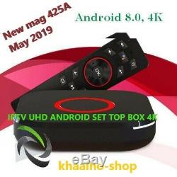 New MAG 425A UHD Android TV 8.0 SET TOP BOX Built in Wifi 8GB/2GBRAM Bluetooth4