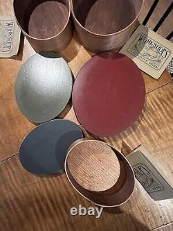 Nice Shaker (3) Oval Stacking Pantry Box Set Color Tops Gerald E Henn Workshops