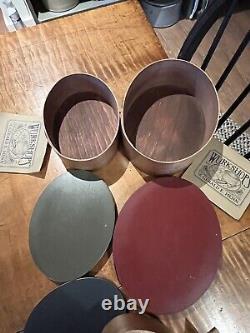 Nice Shaker (3) Oval Stacking Pantry Box Set Color Tops Gerald E Henn Workshops