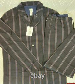 PAUL SMITH Stripe PYJAMA SET pyjamas Top and Bottoms Medium Navy & GIFT BOX