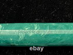 Parker Duofold Streamline 1935 Jade pen + pencil set, original box, ring tops