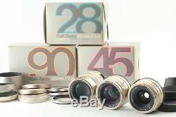 Perfect SET! ALL TOP Mint in BoxContax Carl Zeiss T 28mm 45mm 90mm Lens G1 G2