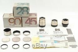 Perfect SET! ALL TOP Mint in BoxContax Carl Zeiss T 28mm 45mm 90mm Lens G1 G2