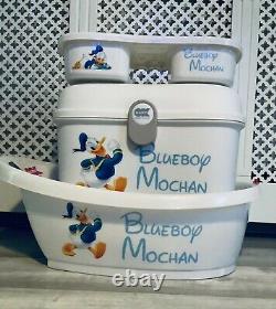 Personalised Baby Box, Baby Bath and top tail tray Donald Duck
