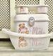 Personalised Baby Box, Bath And Top Tail Tray Vintage Bear