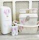 Personalised Shnuggle Baby Bath, Baby Box, Top, Tray Pink Balloon Nappy Bin