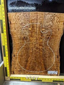 Quilted English Elm Burl Book Matched Guitar / Bass Top Set Luthier Super Rare