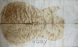 Quilted Maple Wood Electric Bass Bookmatch Drop Top Set Luthier 7756