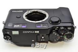 RARE Top Mint Contax G2 Black 35mm Film Camera with 45mm F2 Lens Set Boxed #1696