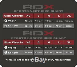 RDX Boxen Gym Weste & Shorts Set MMA Mann Tragen Rash Guard Top Gym DE