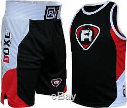 RDX Boxing Gym Vest & Shorts Set Suit MMA Muay Thai Mens Wear Rash Guard Top