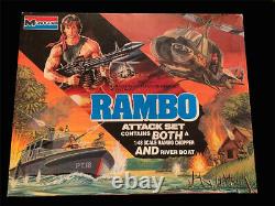 Rambo Attack Set Original Monogram Models Box Top Art Studio Painting Awesome