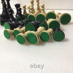 Rare Cavalier Tournament Staunton Chess Set Weighted Pieces In Box Excellent