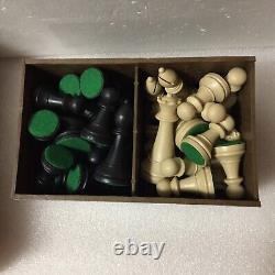 Rare Cavalier Tournament Staunton Chess Set Weighted Pieces In Box Excellent