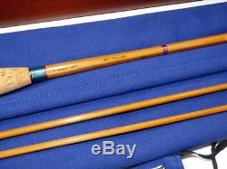 Rare Farlow 150th Anniversary set twin top cane fly rod & priest & teak box N
