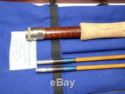 Rare Farlow 150th Anniversary set twin top cane fly rod & priest & teak box N