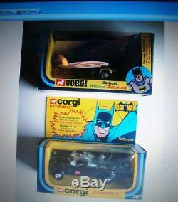 Rare One Of The Top Five Rare Corgi Batmobile Boxes! + Batboat 2 Pack Set