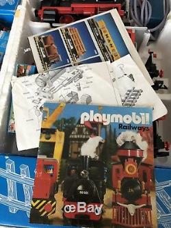 Rare Working 90s Playmobil Steam Train Set 4003 Boxed Top Condition