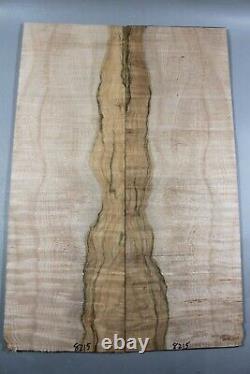 Ripple Spalted Maple Wood Bookmatch les paul Guitar Drop Top Set Luthier 8215