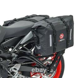 Set Motorcycle Saddlebags WP8 + Top Box XB45 45L Bagtecs waterproof