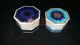 Set Of Two White Marble Top Storage Jewelry Box Multi Inlay Art Occasional Decor