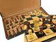 Sheesham Russian Opp Tops Staunton Wood Chess Set Storage Box & Walnut Color Bd