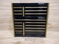 Snap-on Black & Gold Miniature chest Tool Box, Top and Bottom SET with Box Unused