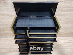 Snap-on Black & Gold Miniature chest Tool Box, Top and Bottom SET with Box Unused