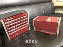 Snap-on Miniature Tool Box Top Chest and Roll Cab. 2-Piece Set Good Condition