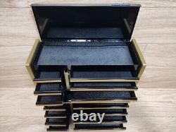 Snap-on mini chest tool box miniature Black + Gold mall top and bottom set