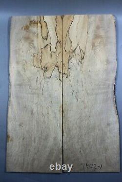 Spalted Maple Wood les paul Guitar Bookmatch Drop Top Set Luthier #7542-1