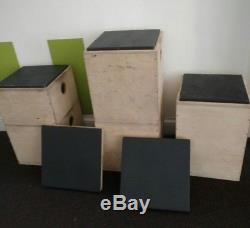 Stackable Plyo Plyometric CROSSFIT boxes set of 5 (12 16 18 20 24) +2 tops