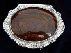 Stone set 18th Century Scottish Silver Pocket Snuff box, top quality & condition