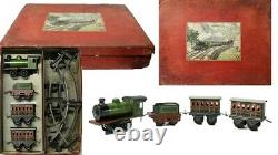 Super Rare Bing 0-gauge Table Top Uk-market Train Set With Original Box