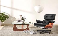 Tall Eams Lounge Chair And Footstool Set Real Italian Leather Swivel Armchairs