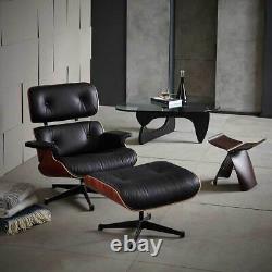 Tall Eams Lounge Chair And Ottoman Set Real Italian Leather Swivel Armchairs UK