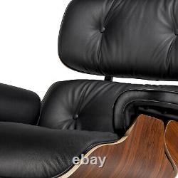 Tall Eams Lounge Chair And Ottoman Set Real Italian Leather Swivel Armchairs UK