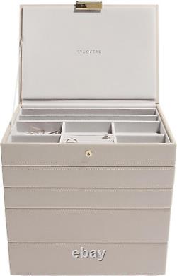 Taupe Classic Medium Jewellery Box, Set of 5