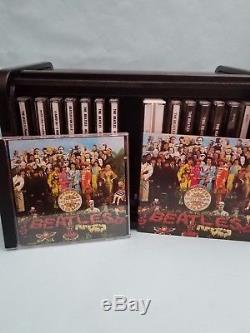 The Beatles CD 16 Set Wooden Roll Top Box Ships Free
