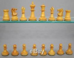 Top Quality Vintage Staunton Boxwood Chess Set + Box 1900