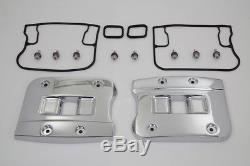 Top Rocker Box Cover Set Chrome, for Harley Davidson motorcycles, by V-Twin