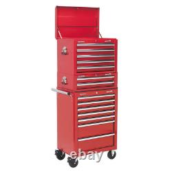 Top chest, Mid Box & Roll cab 14 Drawer with Bearing Slides RED SealeyAPSTACKTR